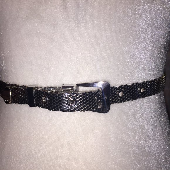 Vintage Whiting & Davis Silver Mesh Belt 70s Disco Glam Adjustable 24-28 main image 7